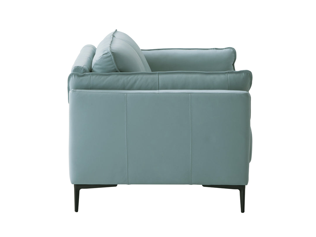 ACME Mesut Loveseat, Light Blue Top Grain Leather