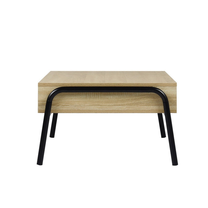 Modern Rectangular Coffee Table with Storage and Hairpin Legs