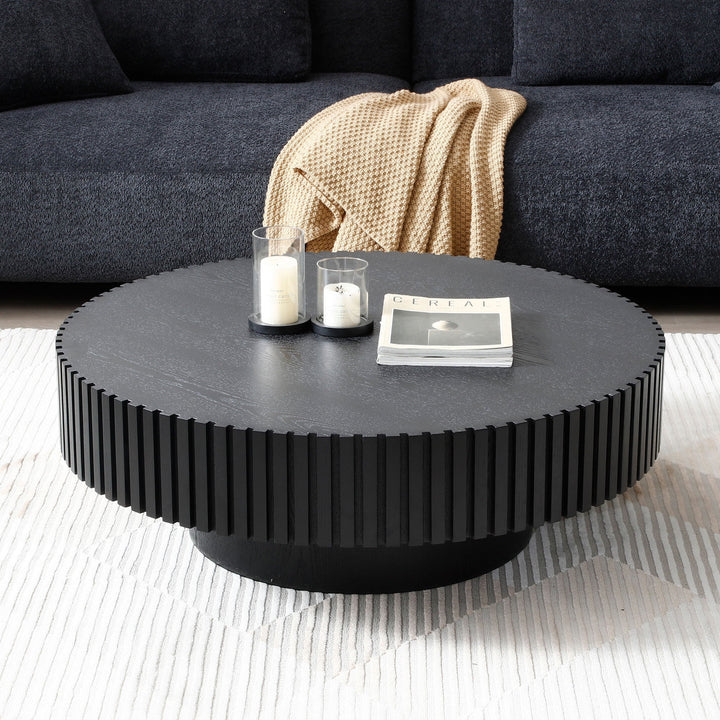 Modern Handcrafted Drum Coffee Table