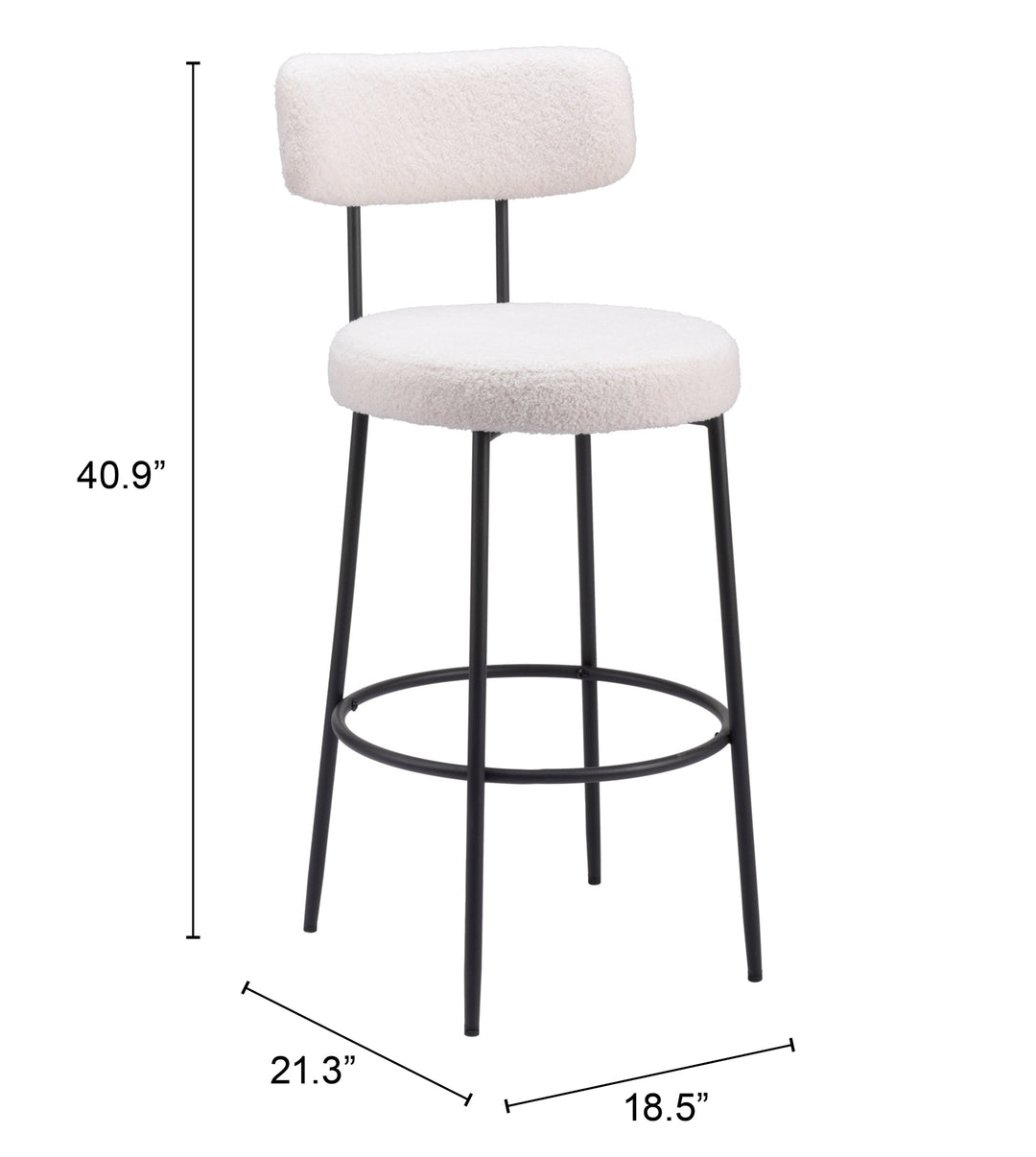 The Blanca Barstool (Set of 2) Ivory  Era and Style Inspired Home Decor 1