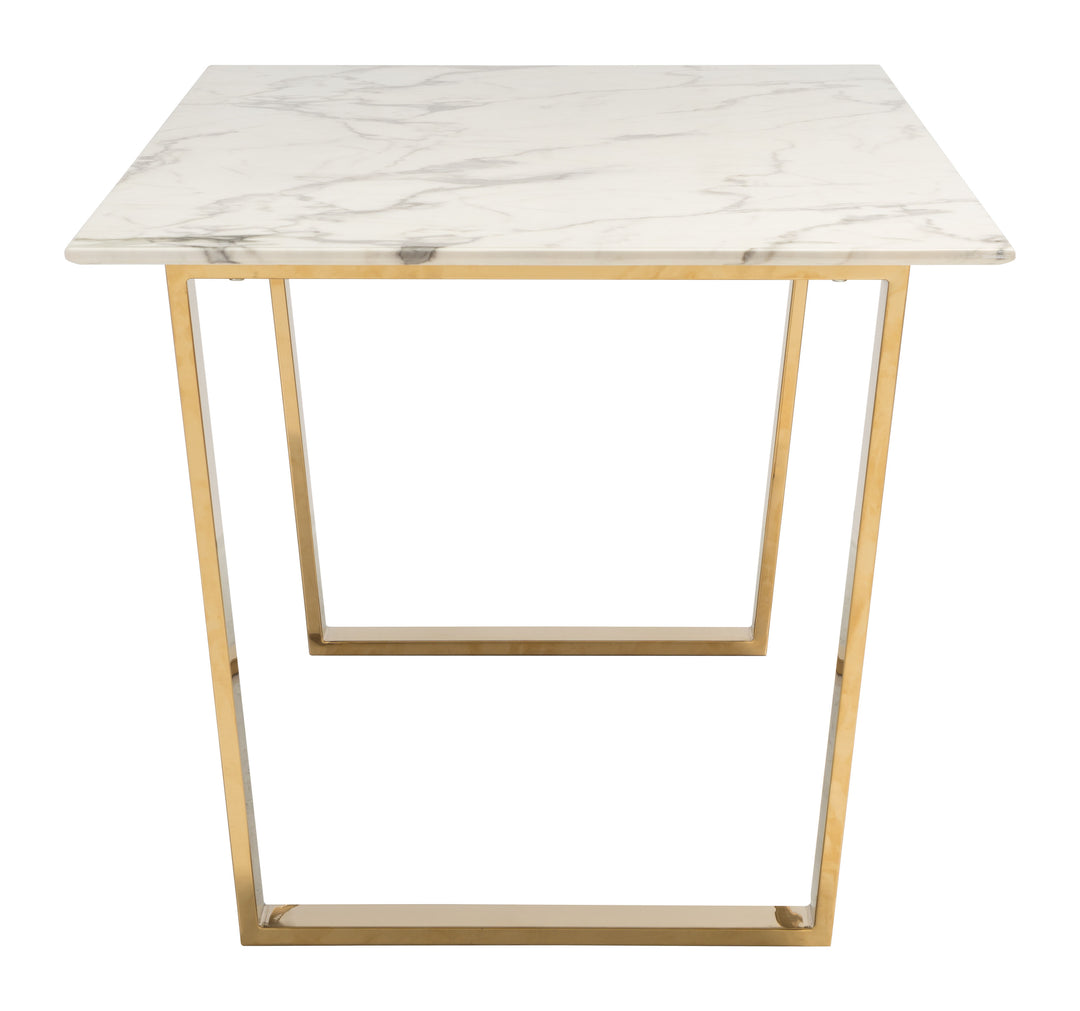 The Atlas Dining Table White & Gold  Era and Style Inspired Home Decor 1