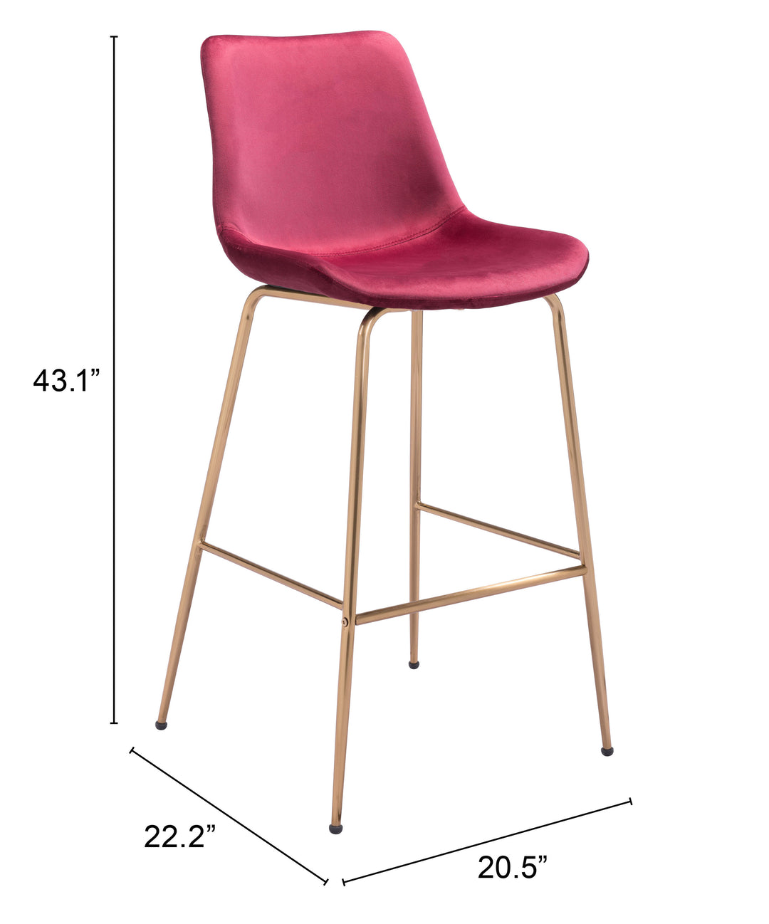 The Tony Barstool Red & Gold  Era and Style Inspired Home Decor 1