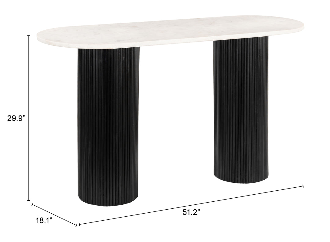 The Izola Console Table White & Black  Era and Style Inspired Home Decor 1