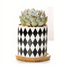 Black and White Geometric Planters Set of 3