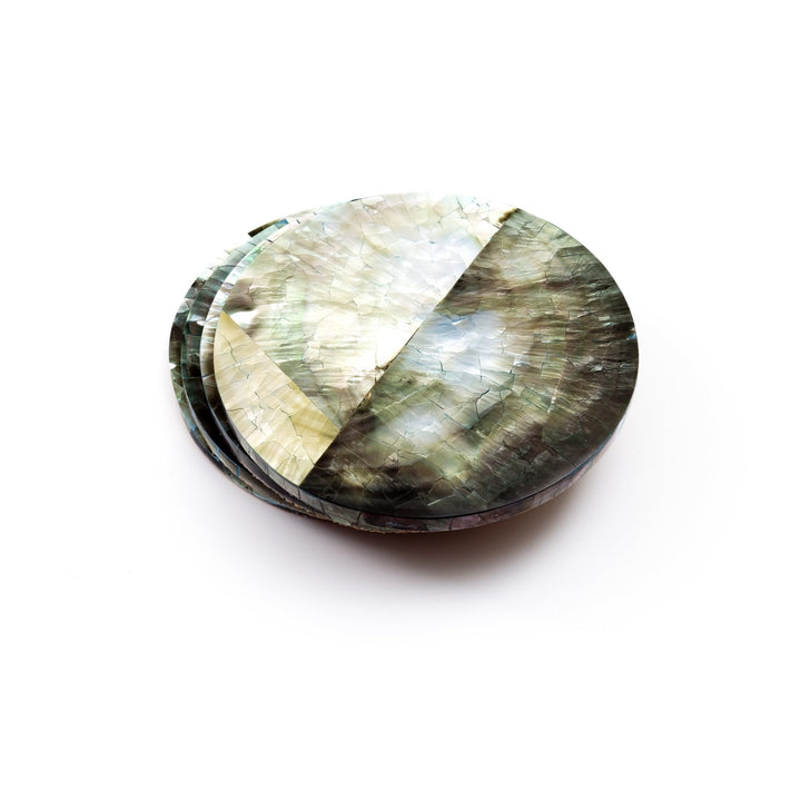 Black Mother of Pearl Coasters (set of 4)