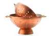 Copper Colander 12.5" with Brass Handles