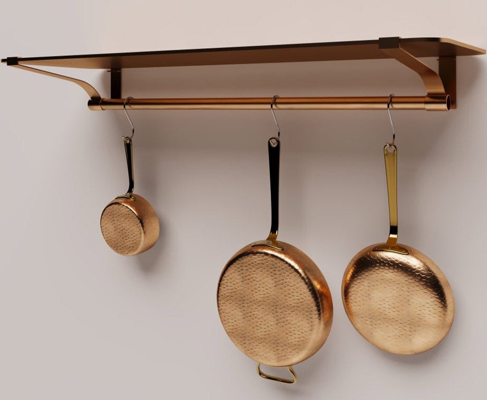 Single Pots Rack with Shelf