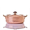 Copper Casserole 4.4 qt  with Flower Lid