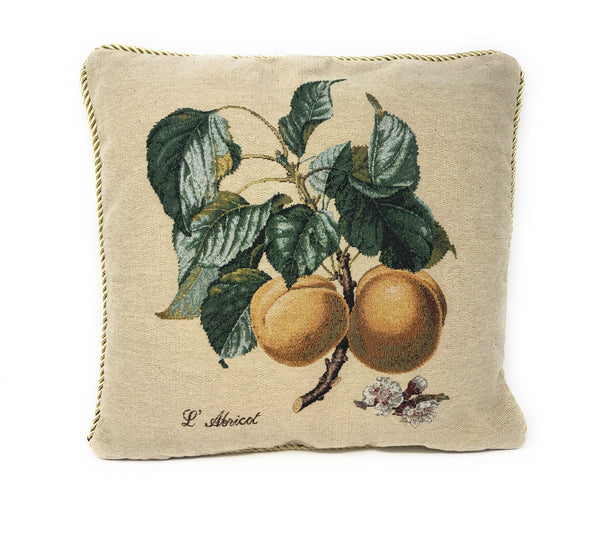 Apricot Fruit Elegant Accent Throw Pillow Cushion Cover