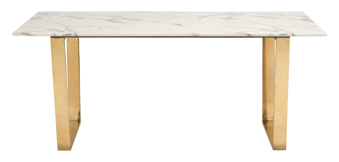 The Atlas Dining Table White & Gold  Era and Style Inspired Home Decor 1