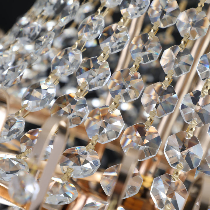 Opulent Gold Crystal Chandelier