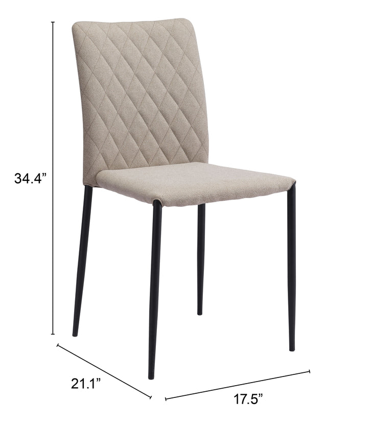 The Harve Dining Chair (Set of 2) Beige  Era and Style Inspired Home Decor 1