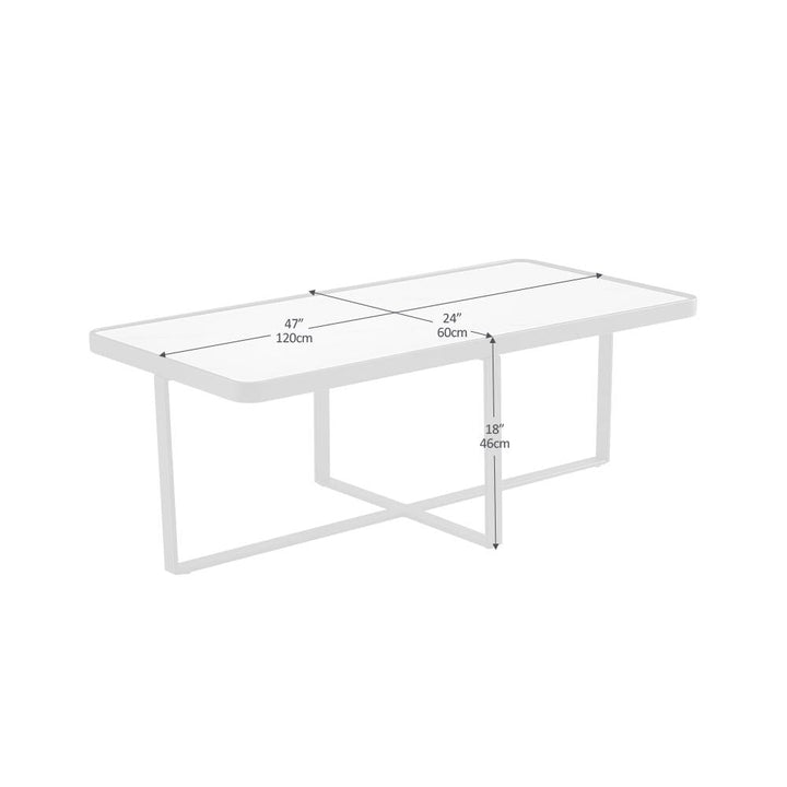 Minimalism Rectangle Coffee Table With Sintered Stone Top