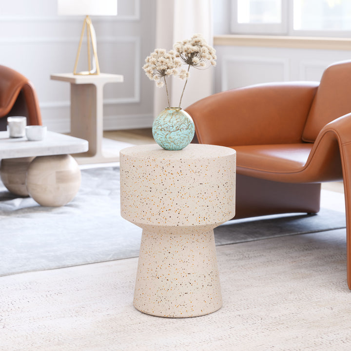 The Masko Side Table Beige  Era and Style Inspired Home Decor 1