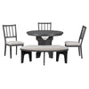 5-Piece Dining Table Set with Curved Bench