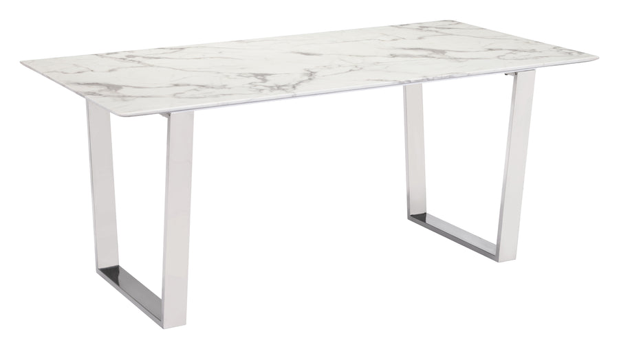 The Atlas Dining Table White & Silver  Era and Style Inspired Home Decor 1