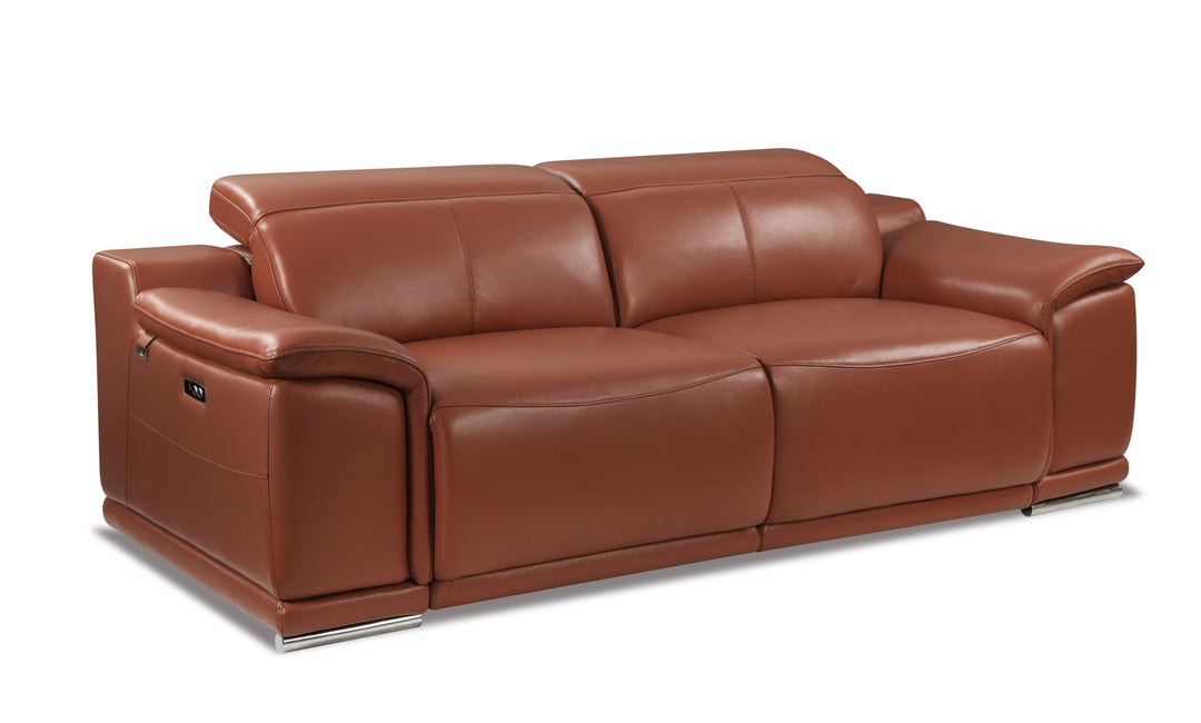 Genuine Italian Leather Power Reclining Sofa