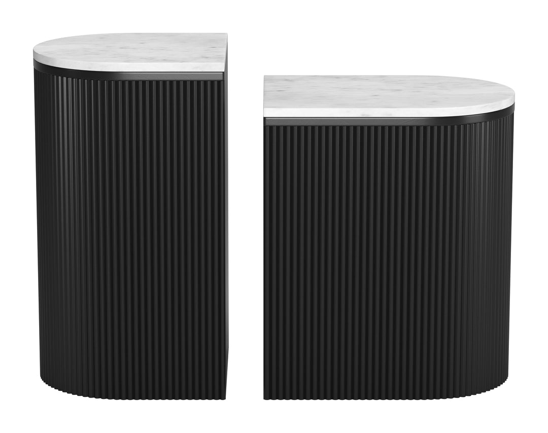 The Ormara Side Table Set (2-Piece) White & Black  Era and Style Inspired Home Decor 1