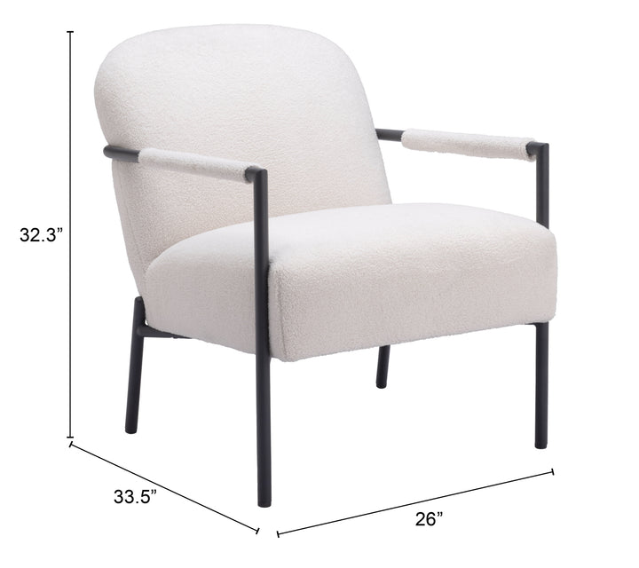 The Chicago Accent Chair Ivory  Era and Style Inspired Home Decor 1