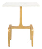 The Clement Side Table White & Gold