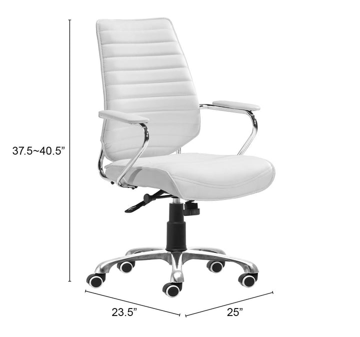 The Enterprise Low Back Office Chair White  Era and Style Inspired Home Decor 1