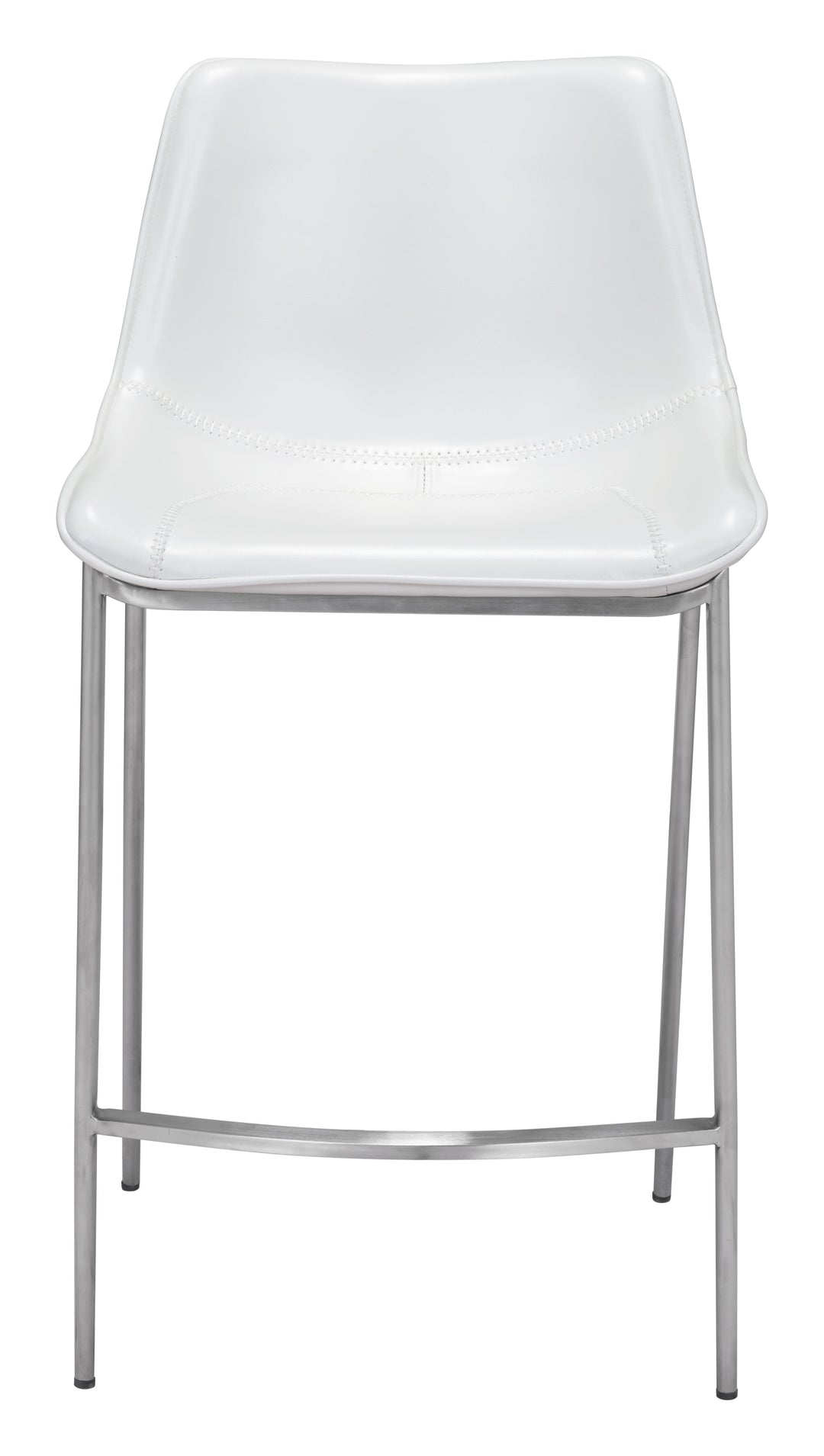 The Magnus Counter Stool (Set of 2) White & Silver  Era and Style Inspired Home Decor 1