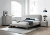 Contemporary Gray Boucle Eastern King Bed