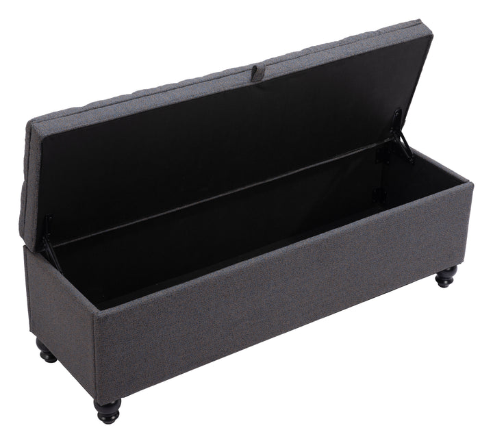 The Halifax Storage Bench Gravel Gray  Era and Style Inspired Home Decor 1