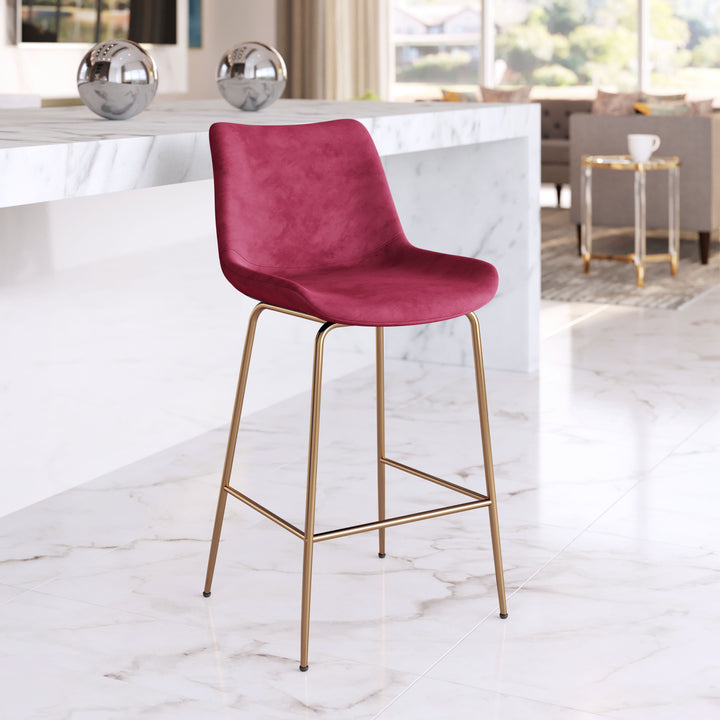 The Tony Counter Stool Red & Gold  Era and Style Inspired Home Decor 1