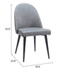 The Silloth Armless Dining Chair (Set of 2) Gray  Era and Style Inspired Home Decor 1