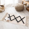 Bohemian Hand-Woven Tassel Carpet Rug - Cotton and Linen Blend