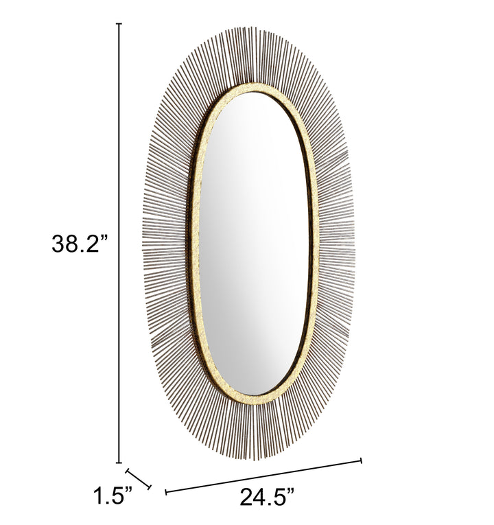 The Juju Oval Mirror Black & Gold  Era and Style Inspired Home Decor 1