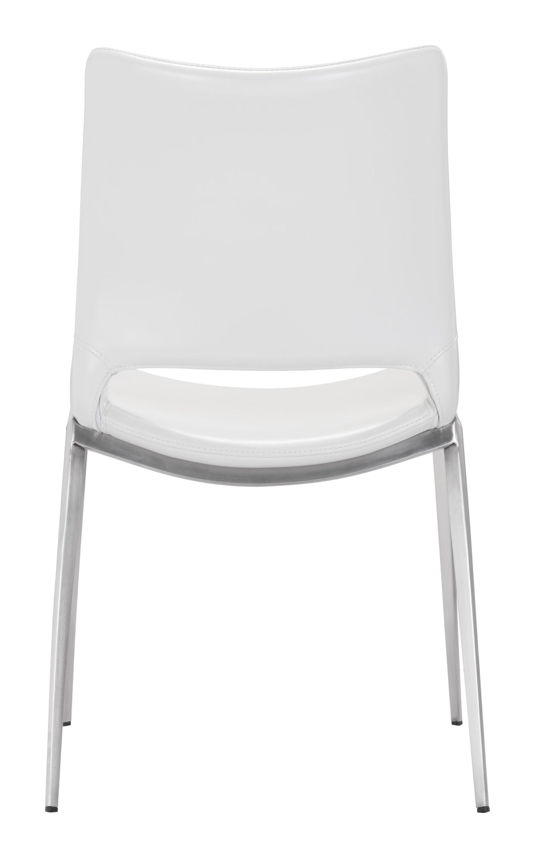 The Ace Dining Chair (Set of 2) White & Silver  Era and Style Inspired Home Decor 1