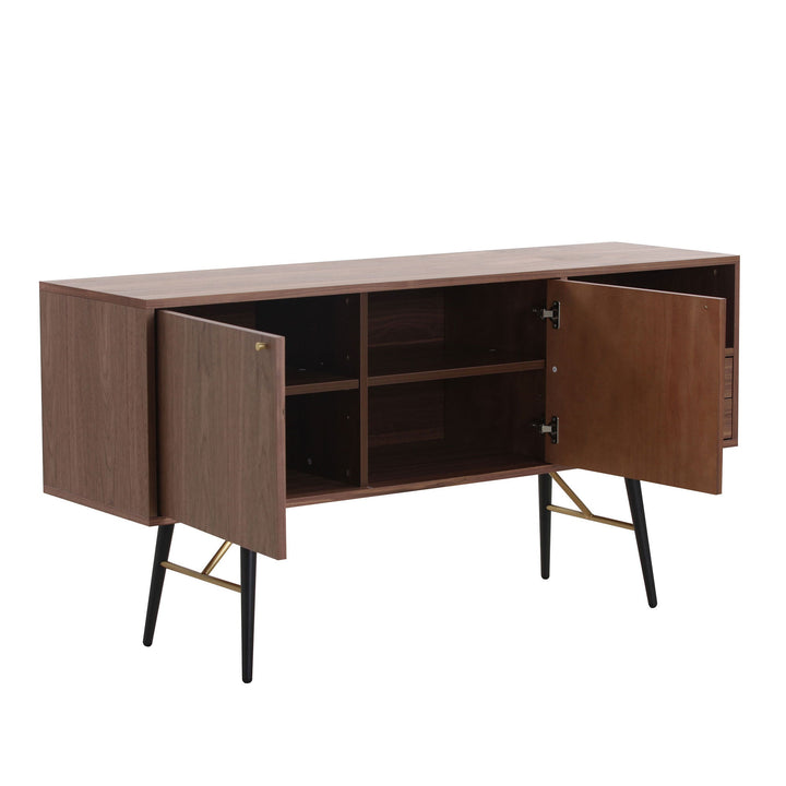 Mid-Century Modern Sideboard TV Stand with 2 Door and 2 drawers