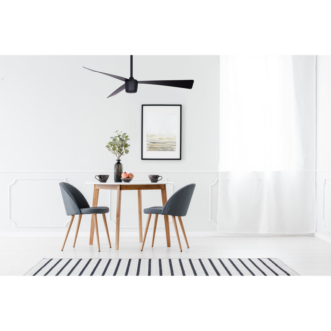 Matte Black Star 7 Ceiling Fan 52" With Led light and Remote by Star Fans