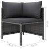 7-Piece Gray Poly Rattan Patio Lounge Set with Cushions