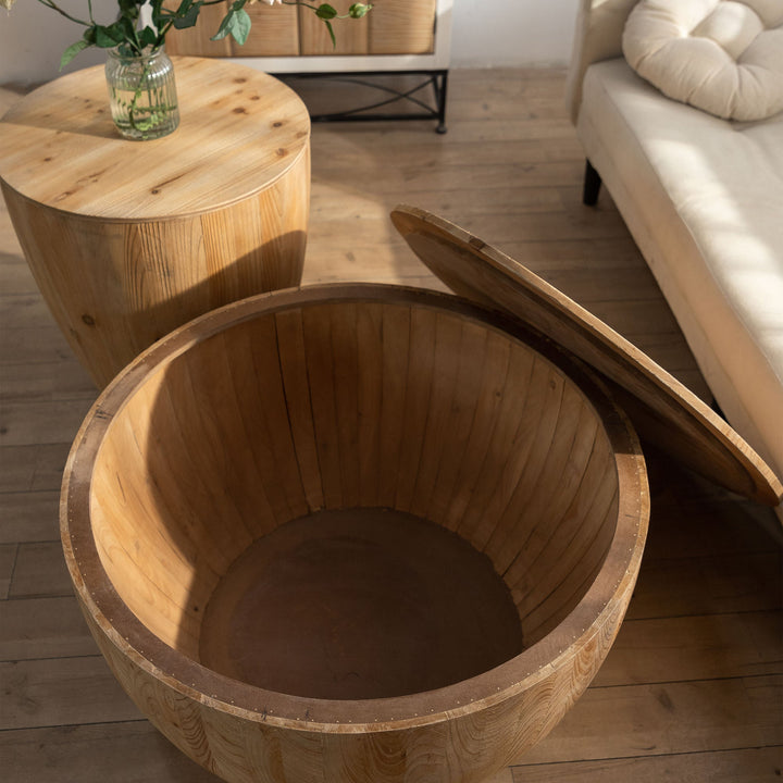 Vintage Style Bucket-Shaped Coffee Table