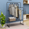 Freestanding Double Rods Clothing Garment Rack