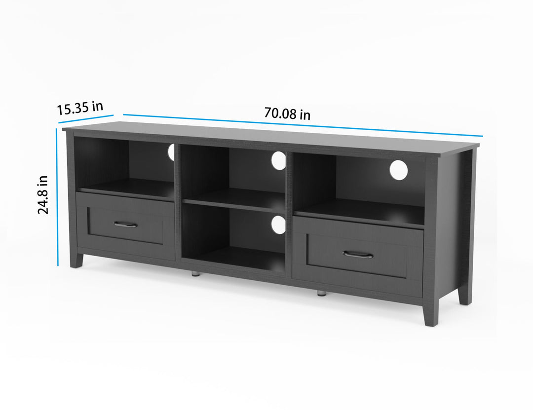 Modern Black TV Stand for Living Room and Bedroom