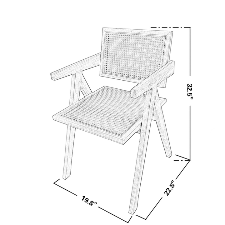 Rustic Natural Light Color Rattan Chair