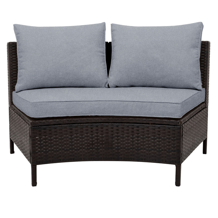 5-Piece All-Weather PE Rattan Wicker Sofa Set