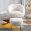 LuxeCozy Accent Chair with Ottoman (Multiple Colors)