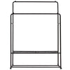 Freestanding Double Rods Clothing Garment Rack