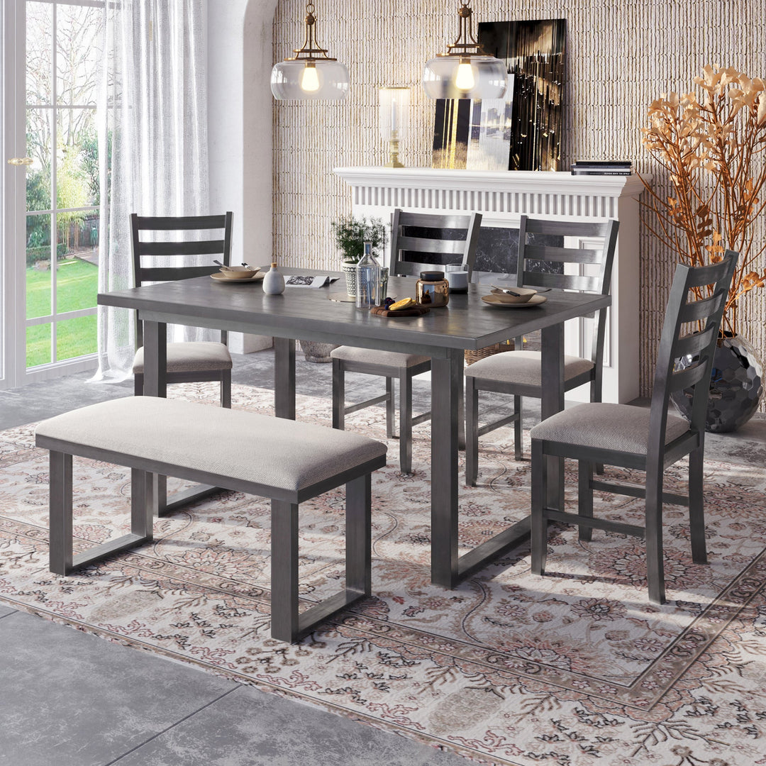 6-Piece Solid Wood Dining Room Set