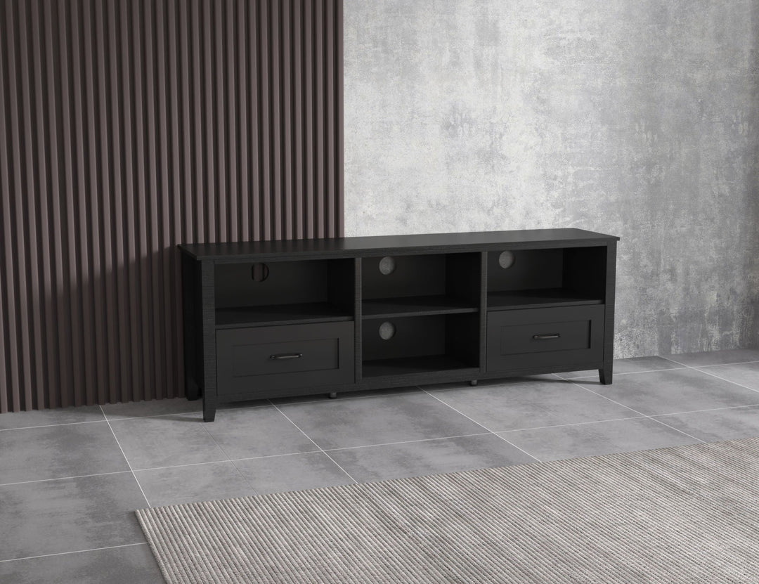 Modern Black TV Stand for Living Room and Bedroom