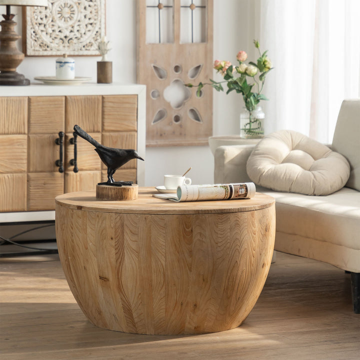 Vintage Style Bucket-Shaped Coffee Table