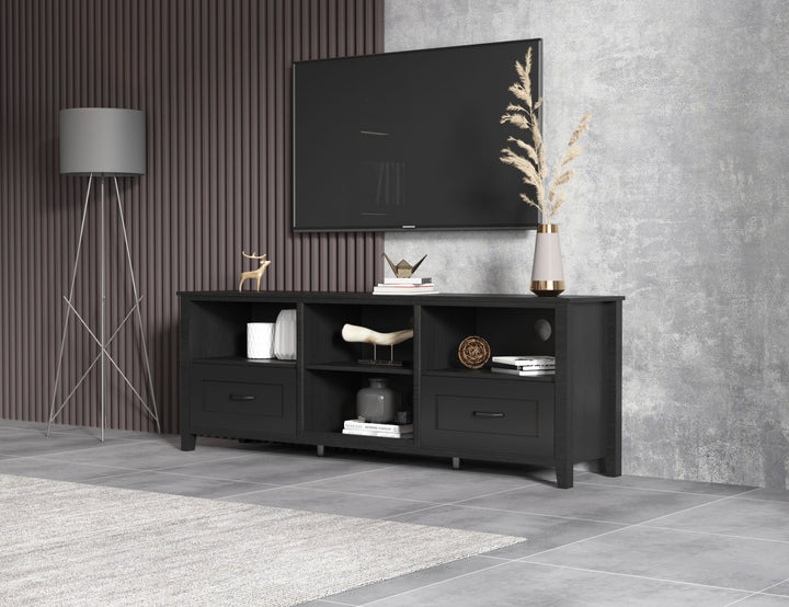 Modern Black TV Stand for Living Room and Bedroom