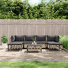 7-Piece Patio Lounge Set with Cushions in Anthracite Poly Rattan