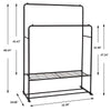 Freestanding Double Rods Clothing Garment Rack