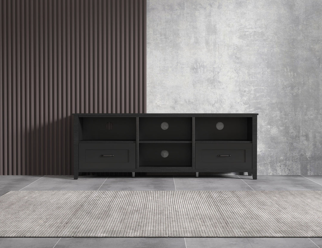 Modern Black TV Stand for Living Room and Bedroom